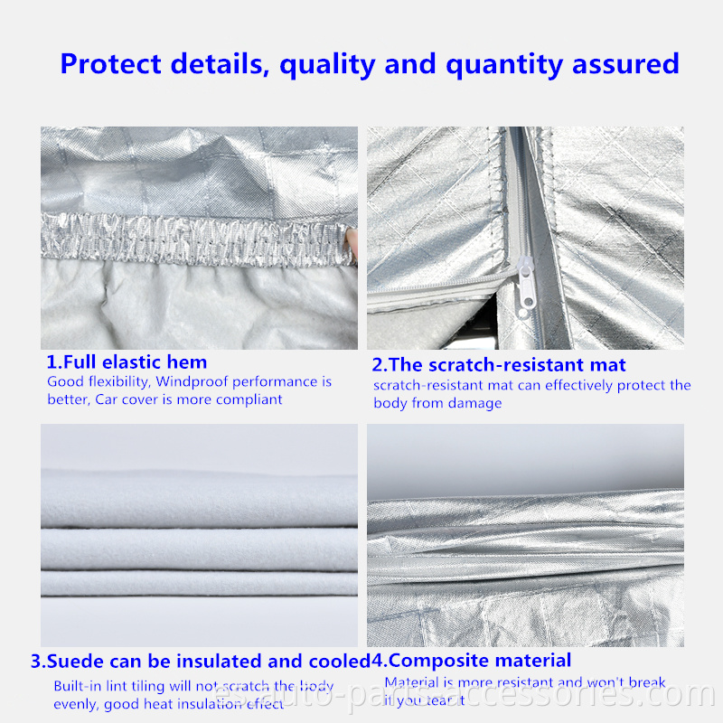 Protección contra polvo interior transpirable Anti suciedad plegable 190t Oxford Car Cover Resistente